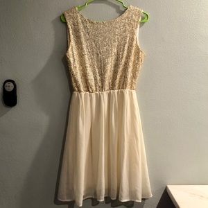 Gold sequin and Ivory Dress